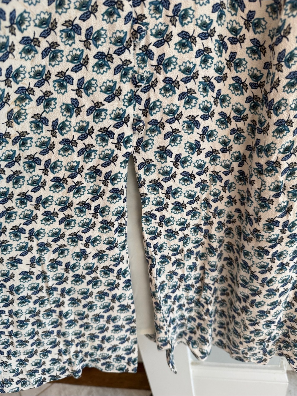 Wayf White Dress with Blue Floral Print - Picture 8 of 8